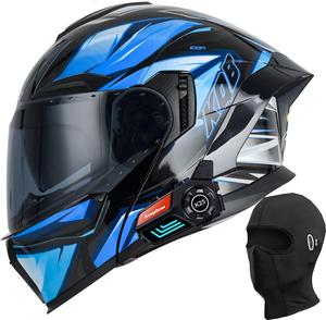 Шлем модуляр GUENZO с микрофоном, синий / черный