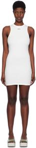 Белое гладкое мини-платье для гребли Off-White