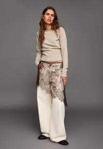 Джемпер Bershka BOAT NECK, Sand