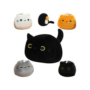 Креативная милая плюшевая кукла в виде мультяшного кота высотой 30 см OLOEY, черный