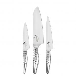 Набор KAI Seki Magoroku Shoso Сантоку и 2 универсальных ножа 51S-310, серебро