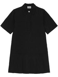 Твиловое платье мини GANNI, черный