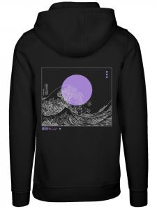 Толстовка Kanagawa Wave Japan черного цвета F4NT4STIC