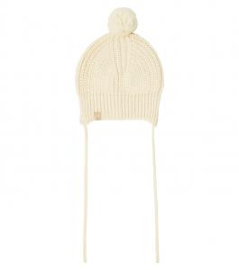 Шапочка-бини Baby Merel ребристой вязки 1 + in the Family, экрю