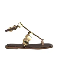 Сандалии, украшенные металлическими элементами Alma En Pena, мультиколор