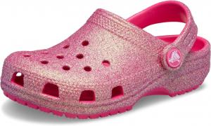 Детские кроксы Crocs Classic с блестками, Dragon Fruit