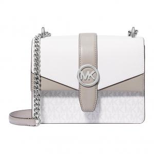MICHAEL KORS Сумка через плечо Greenwich Coated Canvas малая женская white