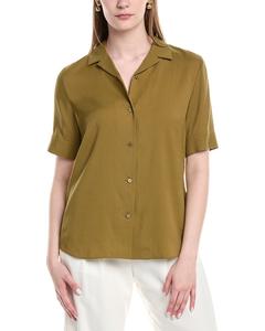 Lafayette 148 New York Рубашка приталенная из смесового шелка с отложным воротником, розовый