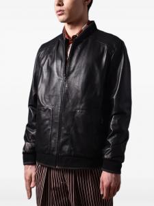 Poche Paris кожаная куртка на молнии, черный