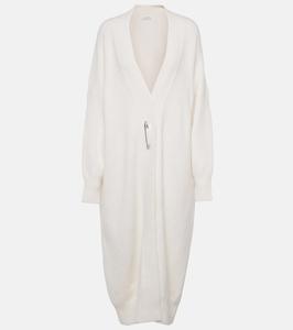 Платье-свитер из альпаки Alaïa, белый