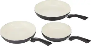 Набор из 3 сковородок - алюминий - черный - 20/24/28 см Markenlos