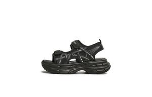 Teenmix Коллекция праздничных встреч, городские техно-вэйр массивные тапочки пляжные сандалии женские - черные, цвет Black