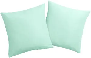 Декоративные подушки для дома "Parry Microfibre", набор из 2 шт., однотонные, чехлы без наполнителя, на молнии Home affaire 40х40 см, мятный