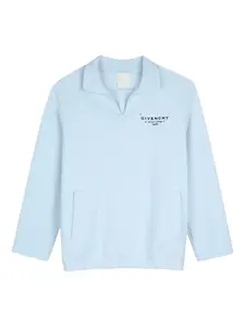 Топ с принтом логотипа Givenchy Kids, синий