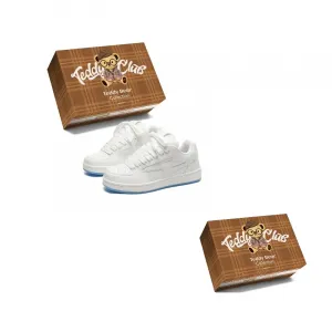 Teddy Bear Collection Низкие скейтбордские кроссовки унисекс градиент бело-голубые, цвет Gradient White Blue