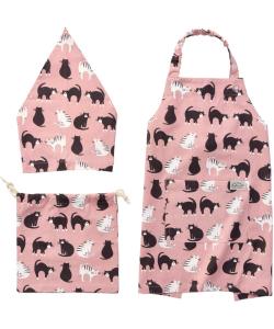 Детский фартук habituel с треугольным шарфом и сумкой на завязках.