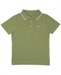 Классическая школьная футболка-поло с воротником и вышитым логотипом для мальчиков Tommy Bahama, Olive green