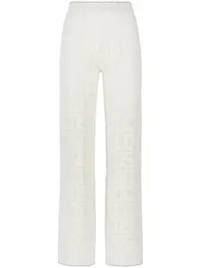 Брюки в технике кроше с монограммой GCDS, белый