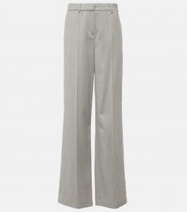 Прямые брюки из шерсти со средней посадкой Magda Butrym, серый