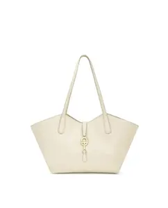 Средняя кожаная сумка через плечо Manifesto Tous, бежевый