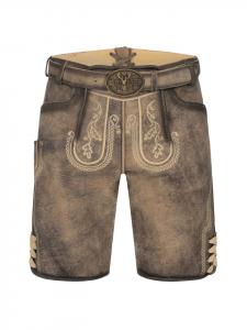 KRÜGER Кожаные брюки Magnus коричневого цвета