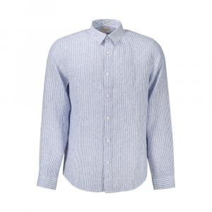 Синяя льняная мужская рубашка Guess Shoes