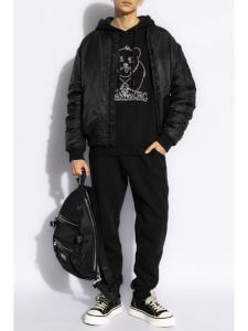 Iceberg хлопковая толстовка с капюшоном и вышитым логотипом, черный