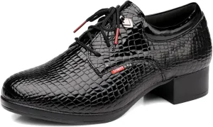 Современные танцевальные туфли для мужчин с низким каблуком, шнуровкой, противоскользящие, удобные Hiuzylqx