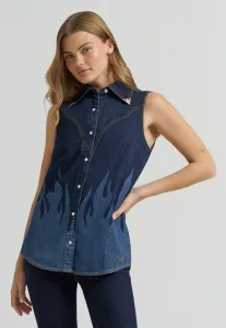 Рубашка без рукавов, блузка на пуговицах Wrangler, Rinse