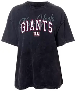 Женская черная футболка оверсайз New Era New York Giants Wash