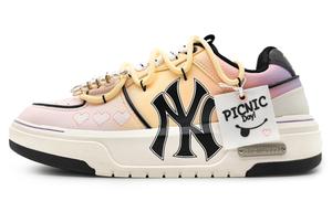 Массивные износостойкие скейтерские кроссовки на платформе низкие унисекс желтый розовый фиолетовый MLB