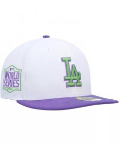Мужская белая бейсболка Los Angeles Dodgers World Series 2020 с боковой нашивкой 59FIFTY New Era