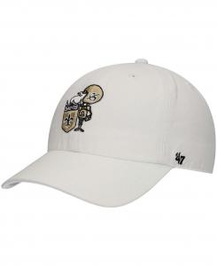 Мужская белая регулируемая кепка New Orleans Saints Clean Up Legacy '47 Brand