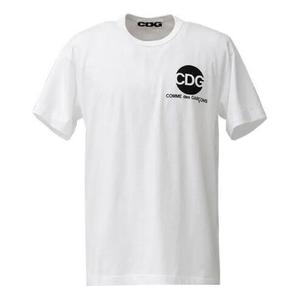 Футболка cdg round letter logo short-sleeve tee 'white' Comme Des Garcons, белый
