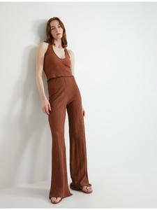 Тканевые брюки KOTON, коричневый