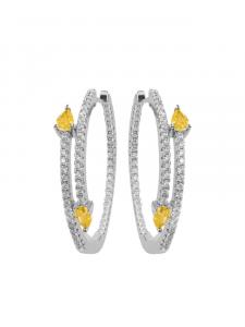 Серьги «Звездный свет» Juwelina Paris, серебряный