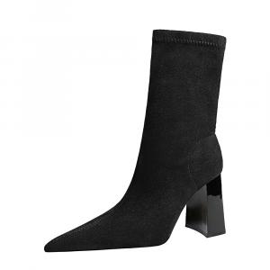 QITUMAUL Ботильоны женские черные