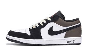 Jordan Баскетбольные кроссовки Air 1 Anti Slip, износостойкие, низкие, винтажные, унисекс, черно-коричневые