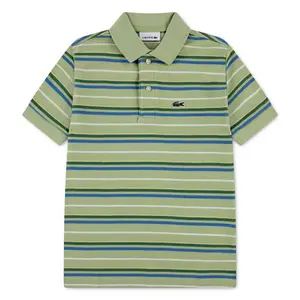 Детская рубашка-поло Lacoste 947040 с коротким рукавом Lacoste kids, зеленый