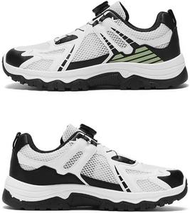 Мужские дышащие походные кроссовки из сетки для трейл-раннинга, комфортные кроссовки с противоскользящей подошвой, легкие спортивные кроссовки для мужчин Qacksv, белый