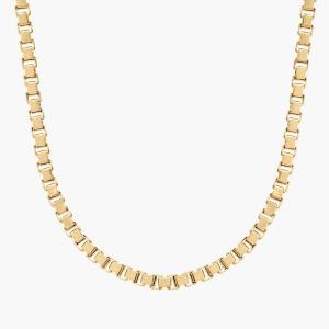 24-дюймовая цепочка-коробка из 14-каратного желтого золота (0,9 мм) Blue Nile