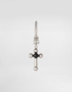 Одна серьга-креоль с штифтом и крестом Dolce & Gabbana, серебряный