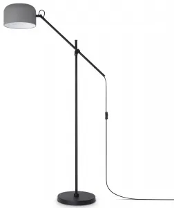 Paco Home Торшер "BOWL", 1 лампочка, лампочка E27 | без лампочек Рост: 145 см, серо-белый