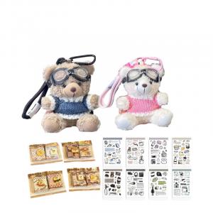 Плюшевый кулон пилот медвежонок высота 13см Jinnew, Couple Set+Random Mini Laptop+Stickers