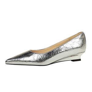 QITUMAUL Женские туфли на высоком каблуке серебристые [высота каблука 3 см], цвет Silver[Heel Height 3cm]