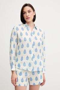 Льняная рубашка Mc2 Saint Barth, бежевый