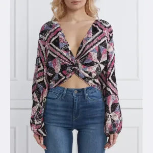 Блузка Poliana классического кроя Pepe Jeans London, мультиколор