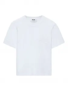 Футболка с вышитым логотипом Msgm, белый
