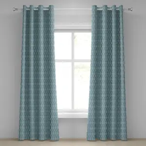 Бирюзовая штора на люверсах ABAKUHAUS, в восточном марокканском стиле для дизайна гостиной и гостевой комнаты, декоративные двухпанельные шторы, 280 x 260 см, серо-голубой оттенок Abakuhaus