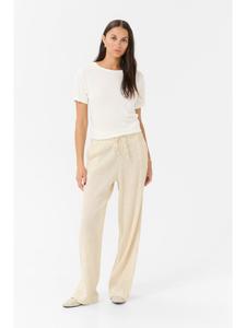 Kaffe Повседневные брюки KAgitte прямого кроя, цвет «перьево-серый меланж»